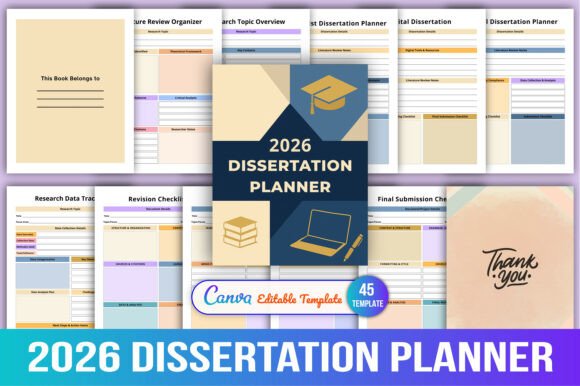 2026 Dissertation Planner: Stay Organized and Stress-Free During Your Academic Journey