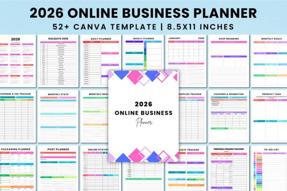 2026 Online Business Planner for Canva: A Comprehensive Tool for Modern Entrepreneurs