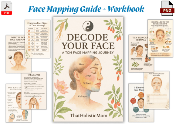 Decode Your Face: A TCM Face Mapping Journey – Wellness Workbook Digital Download
