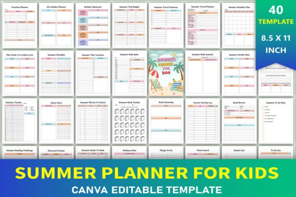 Editable Summer Planner for Kids: A Customizable Tool for Organized Fun