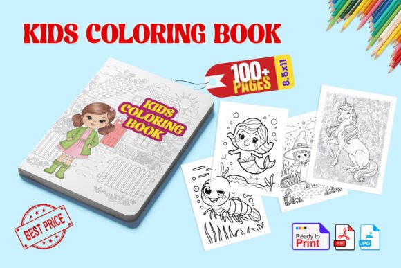 Kids Coloring Page Mega Pack – 108 Pages of Creative Fun