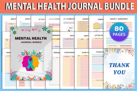 🧠 Mental Health Journal Bundle KDP