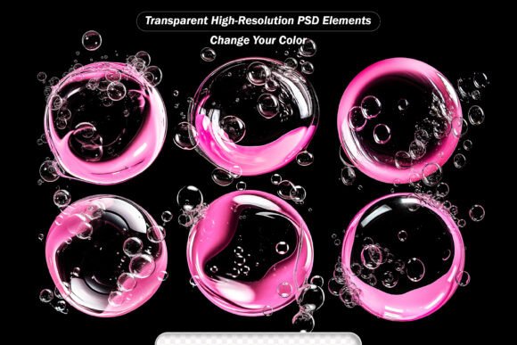 Pink Bubbles Molecule Dna Cell on a Glow