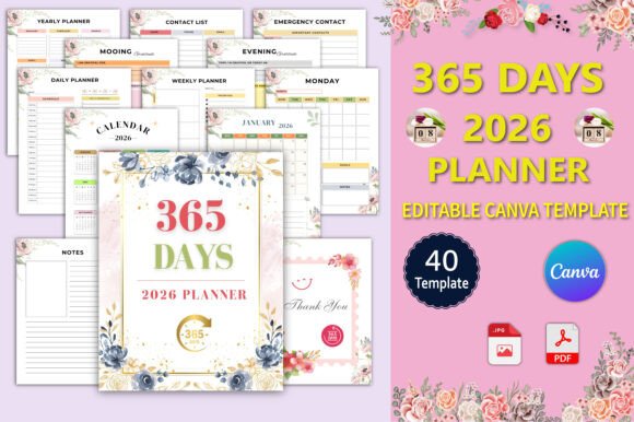 Stay Focused, Productive, and Inspired with the 🗓️ 365 Days 2026 Planner