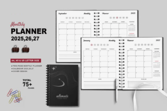 The Ultimate Printable Monthly Planner for 2025–2027: A Clean, Versatile Tool for Modern Planning